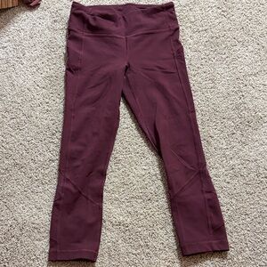 Burgundy Lululemon Leggings